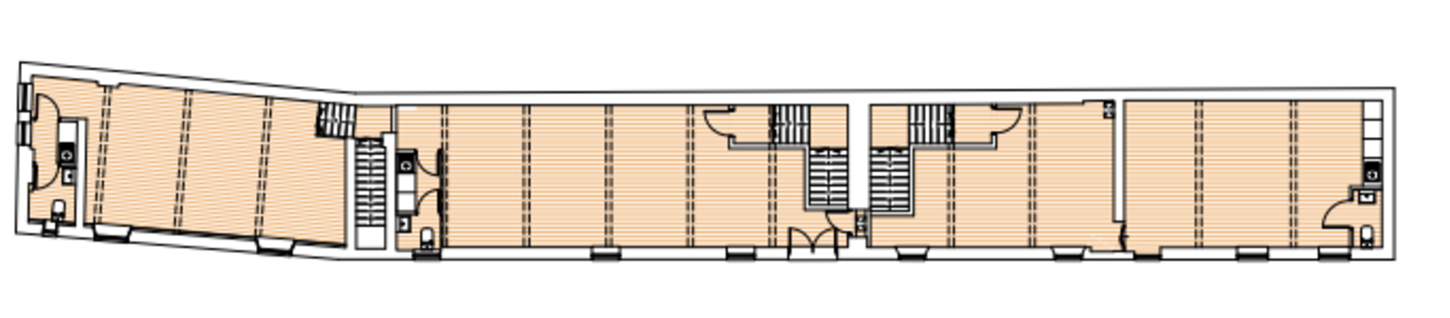 First-floor overview plan of Elephant and Castle Yard